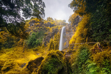 waterfall in the mountains