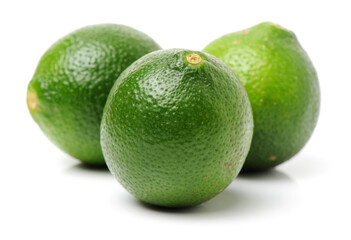 Fresh lemon on white background