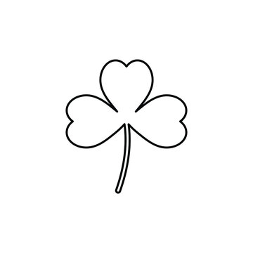 Clover with three leaves -  vector Icon