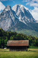 wooden house in the mountains