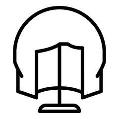 Elegance wig icon. Outline Elegance wig vector icon for web design isolated on white background