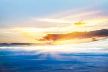 the background sky of the dawn of the sun, the creation of the world