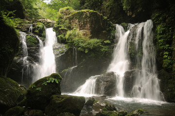 徳島県海陽町　轟九十九滝　二重滝