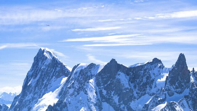 Moutains view near Chamonix Mont-Blanc