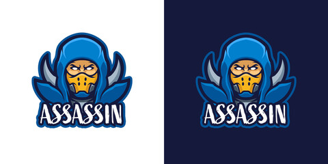 Assassin Warrior Mascot Character Logo Template