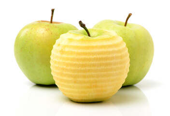 green apple isolated on white