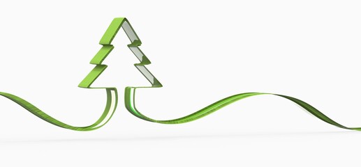 merry christmas card modern 3d minimal digital.