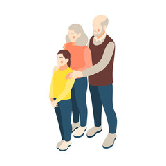 Fototapeta premium Isometric Grandparents Icon