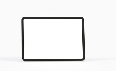 Photo 3D brandless tablet with empty screen isolated ipad