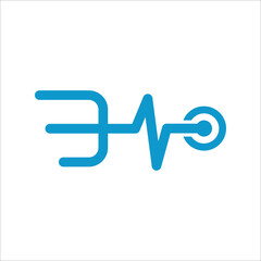 creative pulse logo vector design template