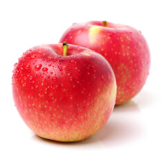 Red apples isolated on white background