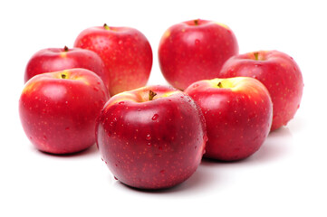 Fototapeta na wymiar Red apples isolated on white background