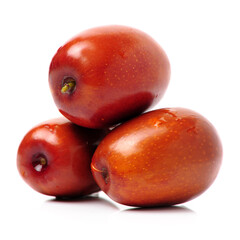 jujube or chinese date on white background