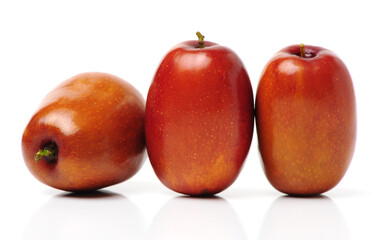 jujube or chinese date on white background