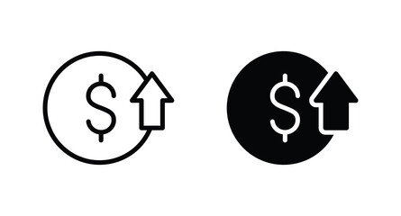 Cost Reduction icon set vector for computer, web and mobile apps