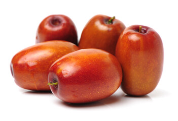 jujube or chinese date on white background