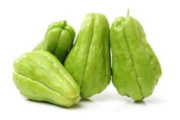 Chayote on a white background