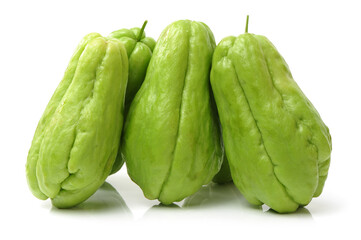 Chayote on a white background