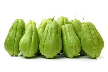 Chayote on a white background