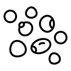 Lentil bean icon. Outline Lentil bean vector icon for web design isolated on white background