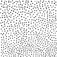 Black and white polka background. Hand drawn dot pattern design. Abstract illustration - vector - obrazy, fototapety, plakaty