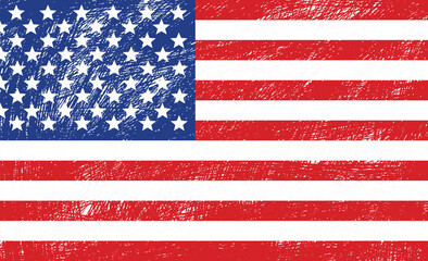 Fototapeta premium American flag with colors pencils textured,Symbols of USA , template for banner,card,advertising ,promote,ads, web design, magazine, news paper,vector illustration