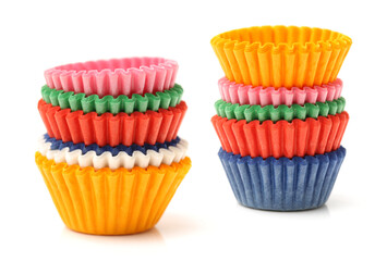 cupcake liners isolated on white background