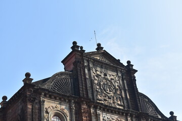 Basilica of bom jesus church in goa taken from lower angle