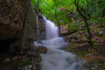 Fototapeta na wymiar Waterfall in Baydar valley