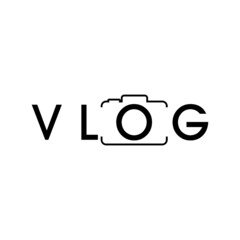 Vlog icon isolated on white background
