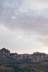 Red Rock Canyon near Las Vegas, Nevada in the desert at sunset