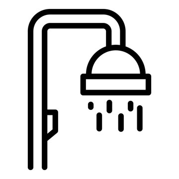 recommend clip art: Shower head rain icon. Outline Shower head rain vector icon for web design isolated on white background