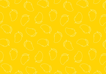 Mango pattern wallpaper. Mango symbol vector.