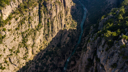 Aerial view of the canyon