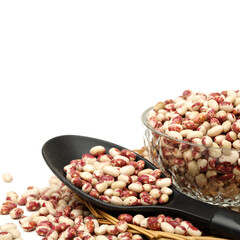 Dry beans on white background
