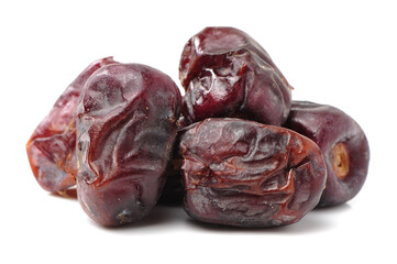 medjool dates on white background