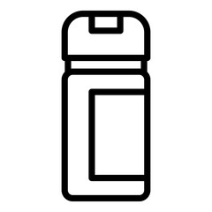 Spray bottle water icon. Outline Spray bottle water vector icon for web design isolated on white background