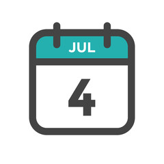 July 4 Calendar Day or Calender Date for Deadlines or Appointment