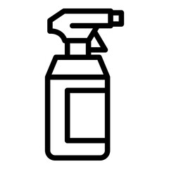 Spray bottle plastic icon. Outline Spray bottle plastic vector icon for web design isolated on white background