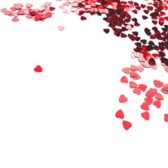 Valentine's Day.Heart composition. Round frame made of little heart,Valentines day background with copy space