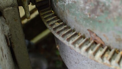 3d illustration - Close up of Old Rusty and dirty  Cement Mixer