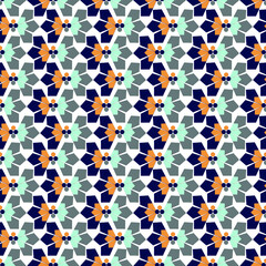 colorful geometric butterfly seamless repeat pattern