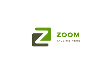 Letter Z green color simple and minimal flat creative business logo
