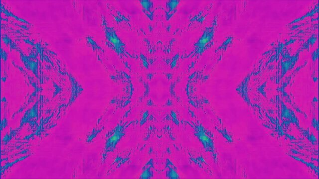 Transforming ornamental sci-fi psychedelic shimmering background.