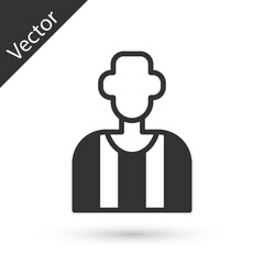 Obraz premium Grey Football or soccer referee icon isolated on white background. Vector
