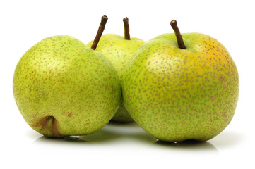 pears on a white background