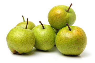 pears on a white background