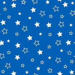 Stars seamless pattern. Design for fabric, wrapping paper, background, wallpaper. Vector.