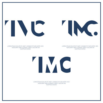 business logo template, Set of company logo design ideas Free Vector.TMC logo design.