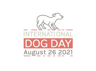 International dog day logo. Celebration of dogs.